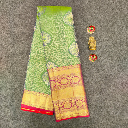 Kanchi Pattu Bridal Pure Zari Saree - Ambica Wedding Mall