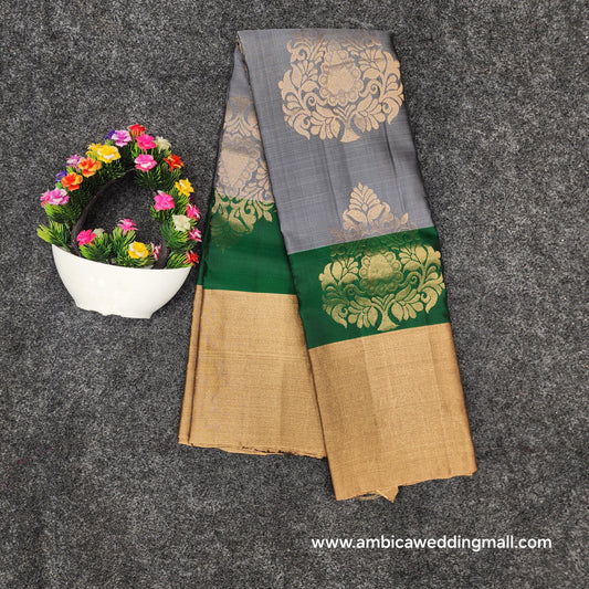 Kanchipattu lightweight Handloom Kadi Butta saree - Ambica Wedding Mall