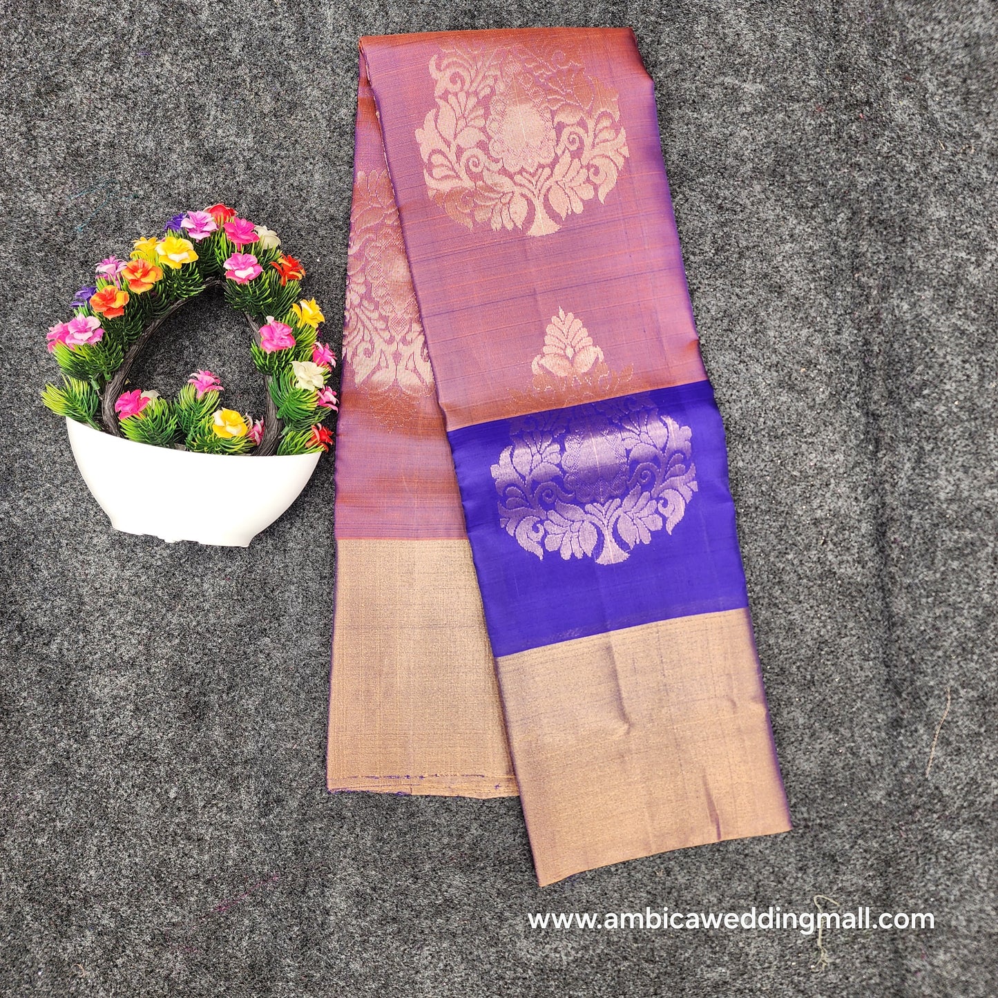 Kanchipattu lightweight Handloom Kadi Butta saree - Ambica Wedding Mall
