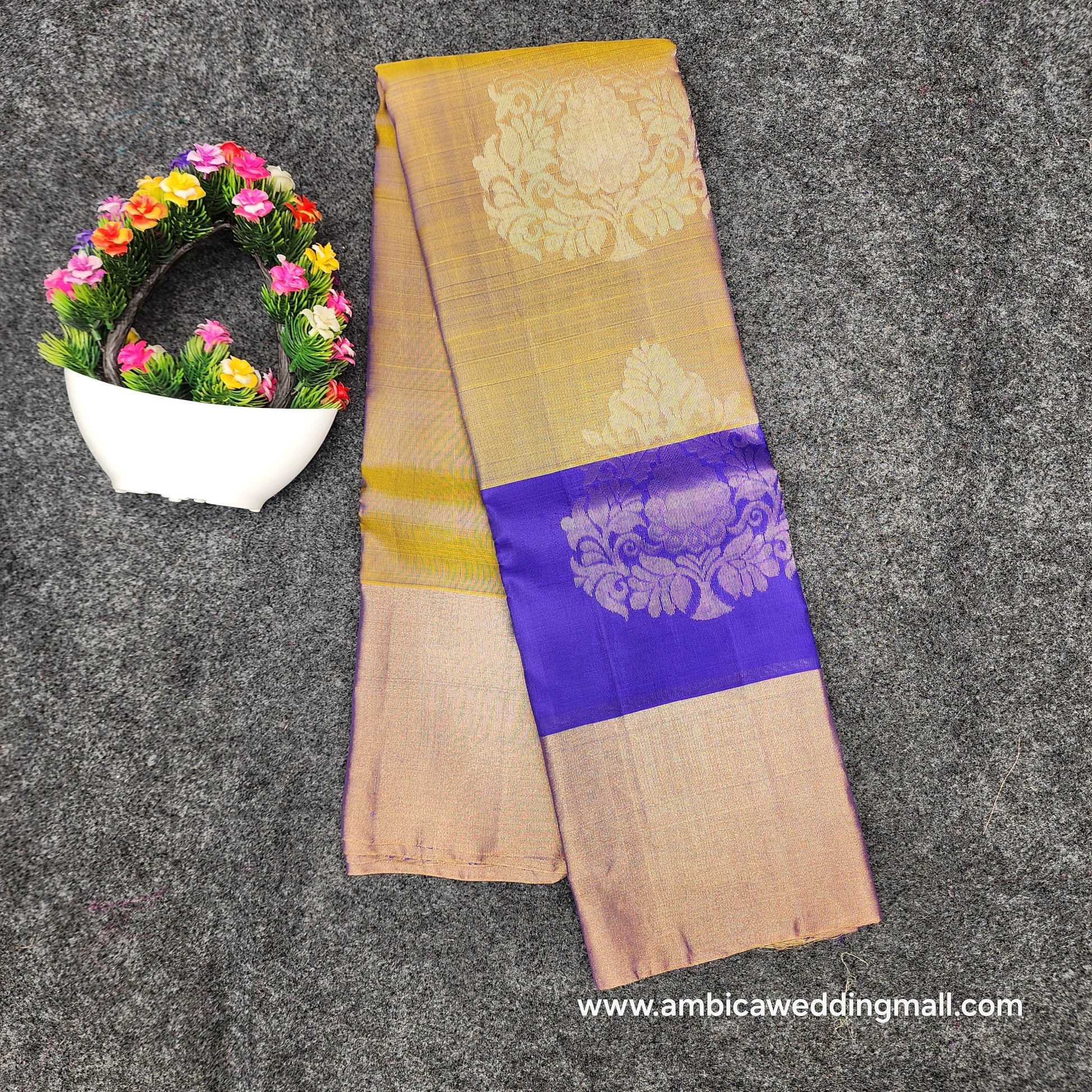 Kanchipattu lightweight Handloom Kadi Butta saree - Ambica Wedding Mall