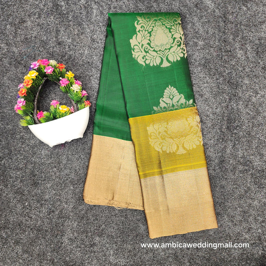 Kanchipattu lightweight Handloom Kadi Butta saree - Ambica Wedding Mall