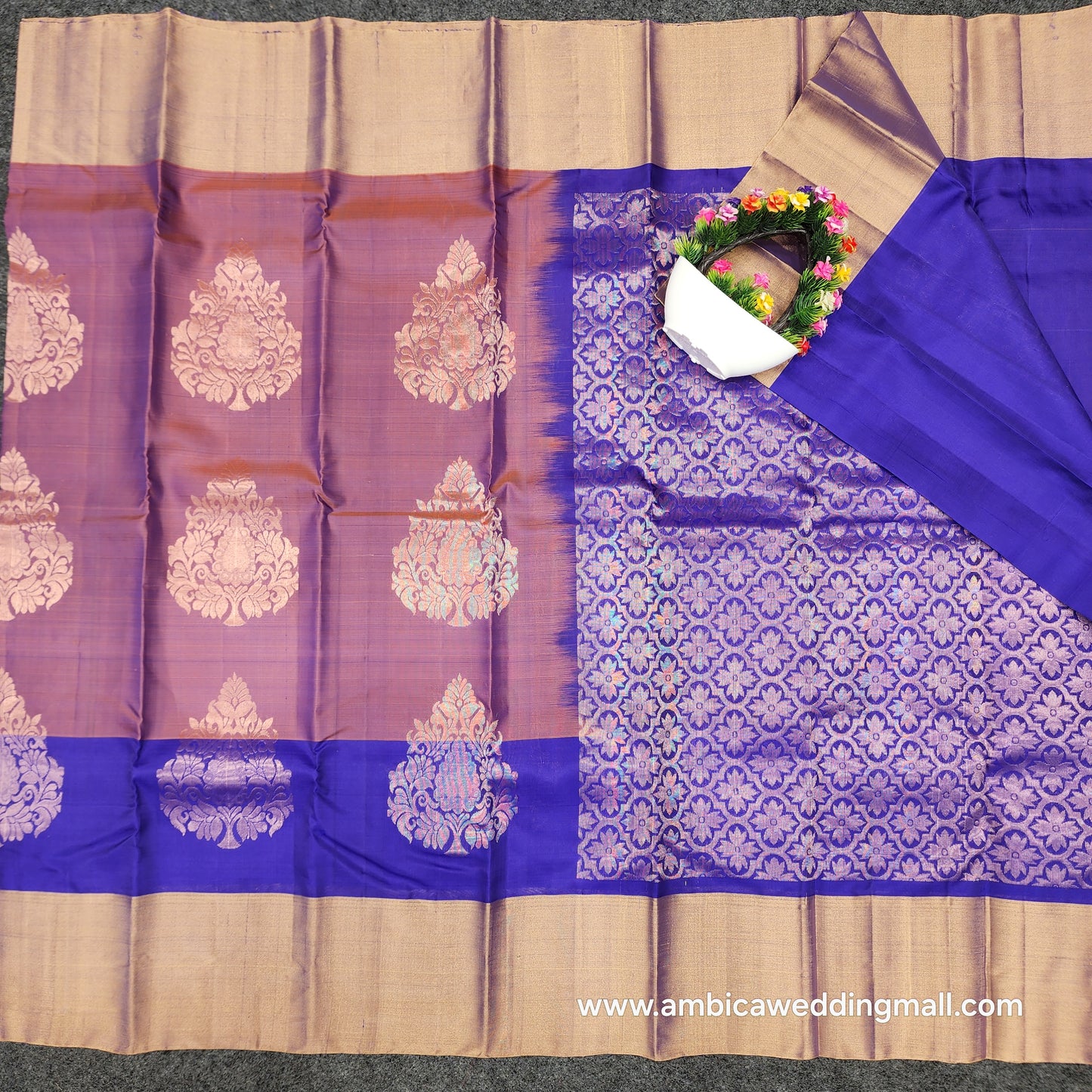 Kanchipattu lightweight Handloom Kadi Butta saree - Ambica Wedding Mall