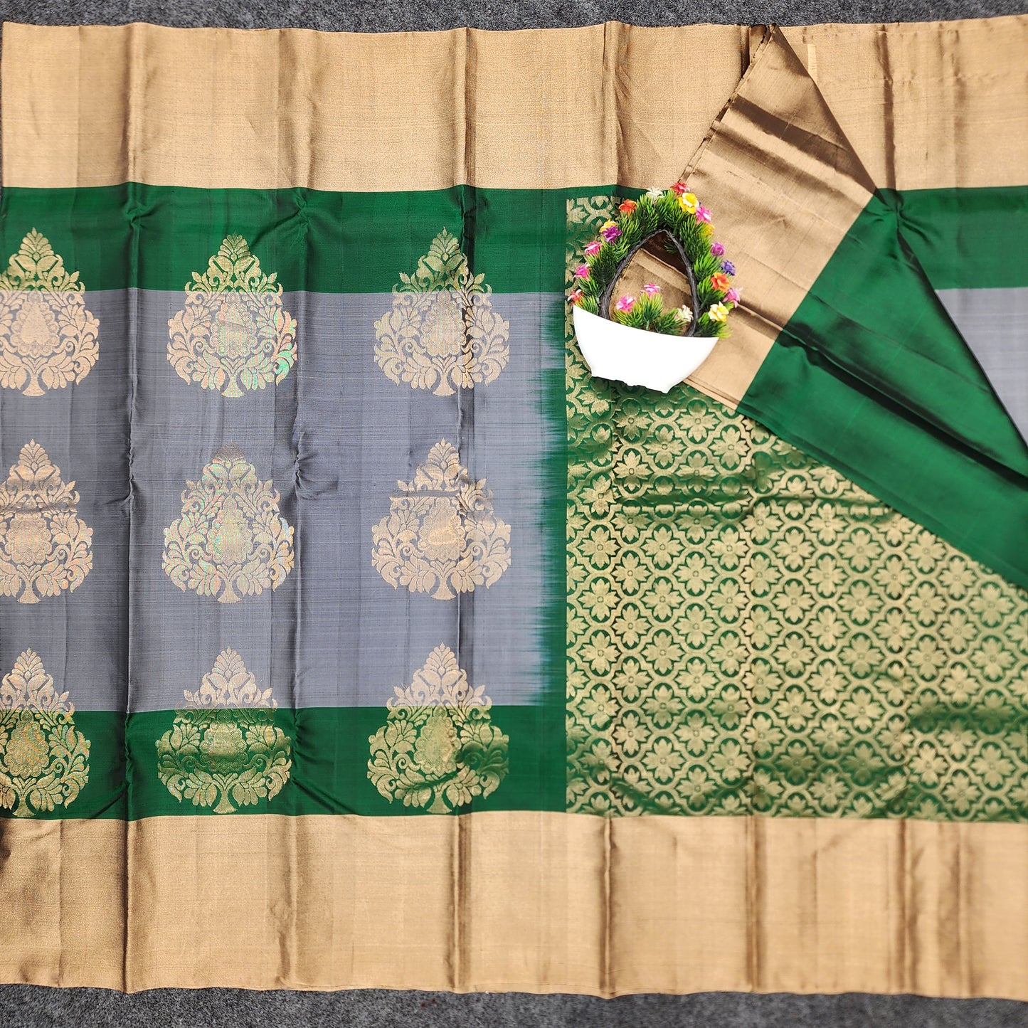 Kanchipattu lightweight Handloom Kadi Butta saree - Ambica Wedding Mall