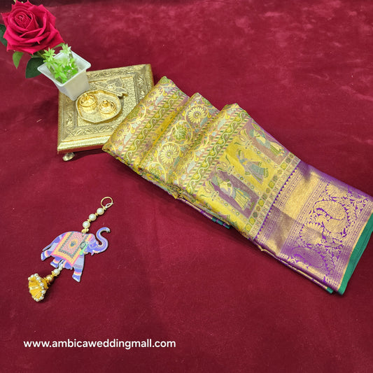 Pure Kanchi Pattu bridal handloom sarees - Ambica Wedding Mall