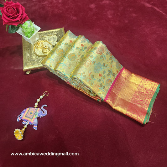 Pure Kanchi Pattu bridal handloom sarees - Ambica Wedding Mall