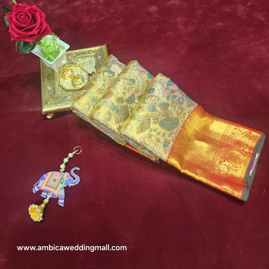 Pure Kanchi Pattu bridal handloom sarees - Ambica Wedding Mall