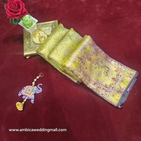 Pure Kanchi Pattu bridal handloom sarees - Ambica Wedding Mall