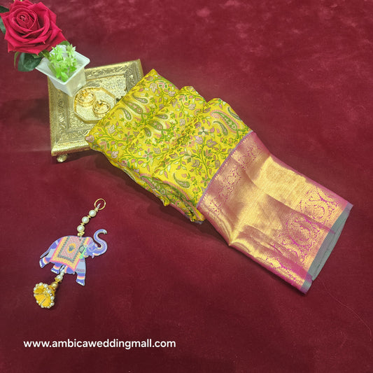 Pure Kanchi Pattu bridal handloom sarees - Ambica Wedding Mall