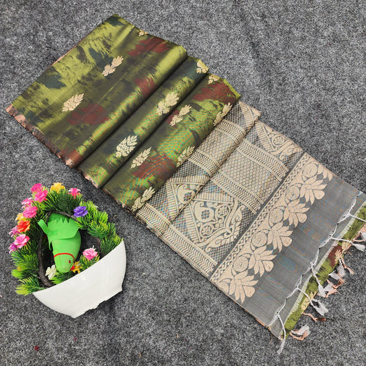 Ikkat Kanchi pattu Butta Handloom Sarees - Ambica Wedding Mall