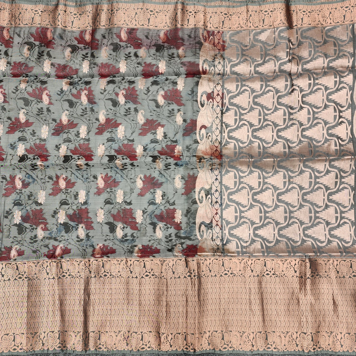 Ikkat Kanchi pattu Butta Handloom Sarees - Ambica Wedding Mall