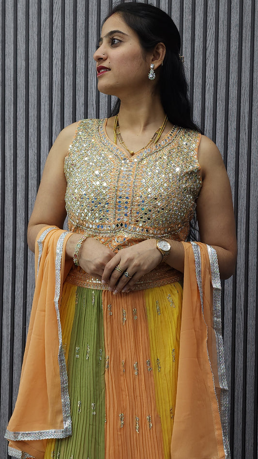 Designer Piece Crop Top - 3 Colour Spl With Fancy Designer Work - Ambica Wedding Mall