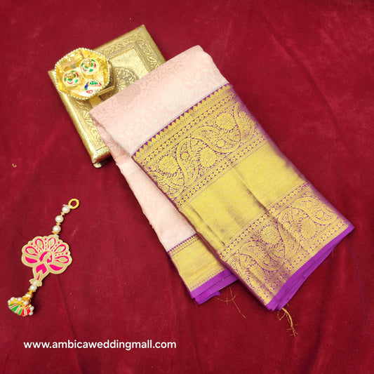 Pure Resham Bridal Kanchi Pattu Handloom Saree - Ambica Wedding Mall