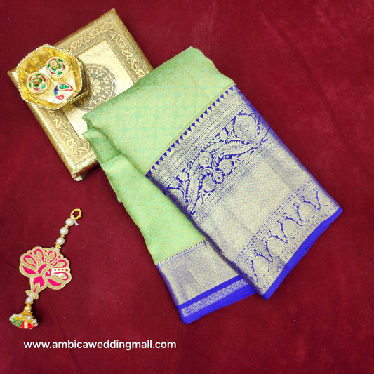 Pure Resham Bridal Kanchi Pattu Handloom Saree - Ambica Wedding Mall
