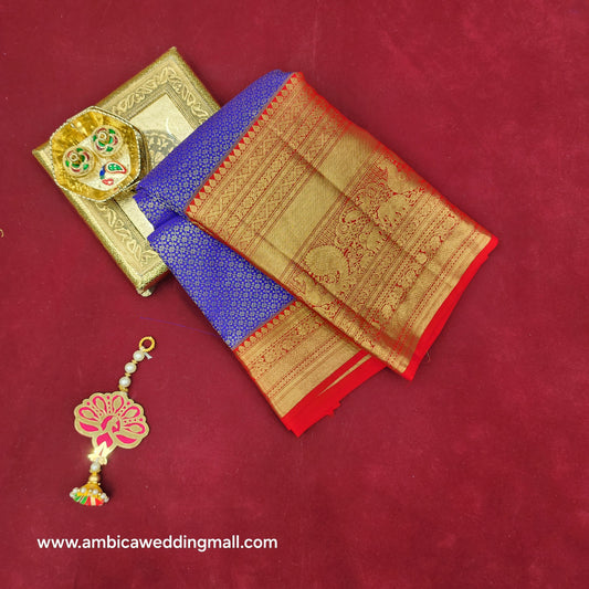 Pure Resham Bridal Kanchi Pattu Handloom Saree - Ambica Wedding Mall