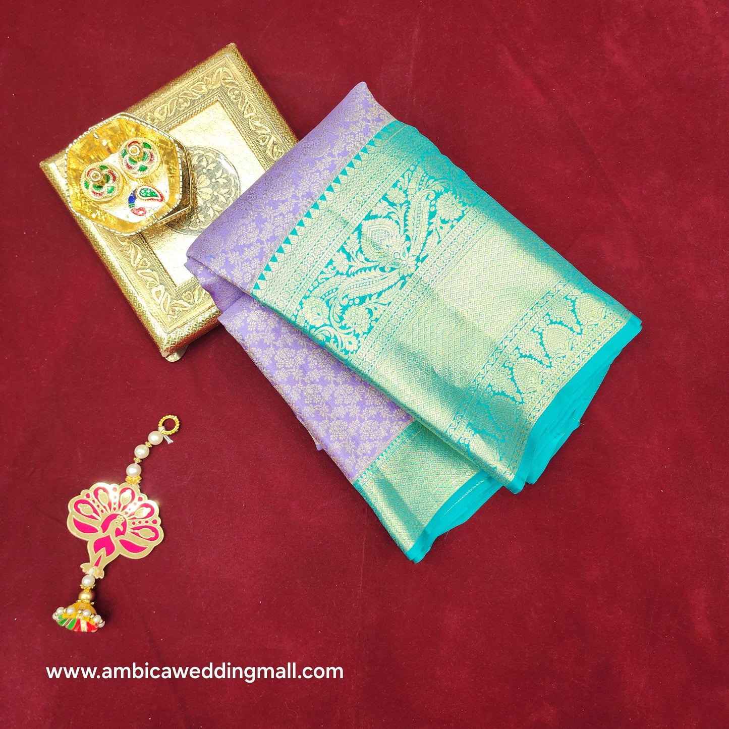 Pure Resham Bridal Kanchi Pattu Handloom Saree - Ambica Wedding Mall