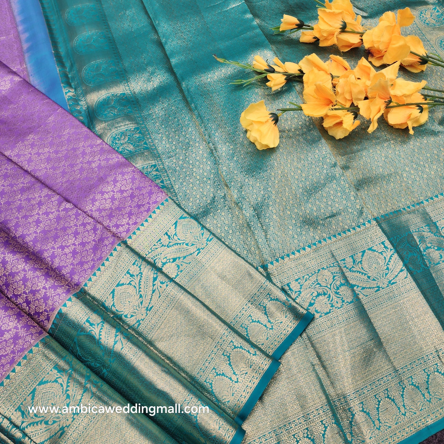 Pure Resham Bridal Kanchi Pattu Handloom Saree - Ambica Wedding Mall