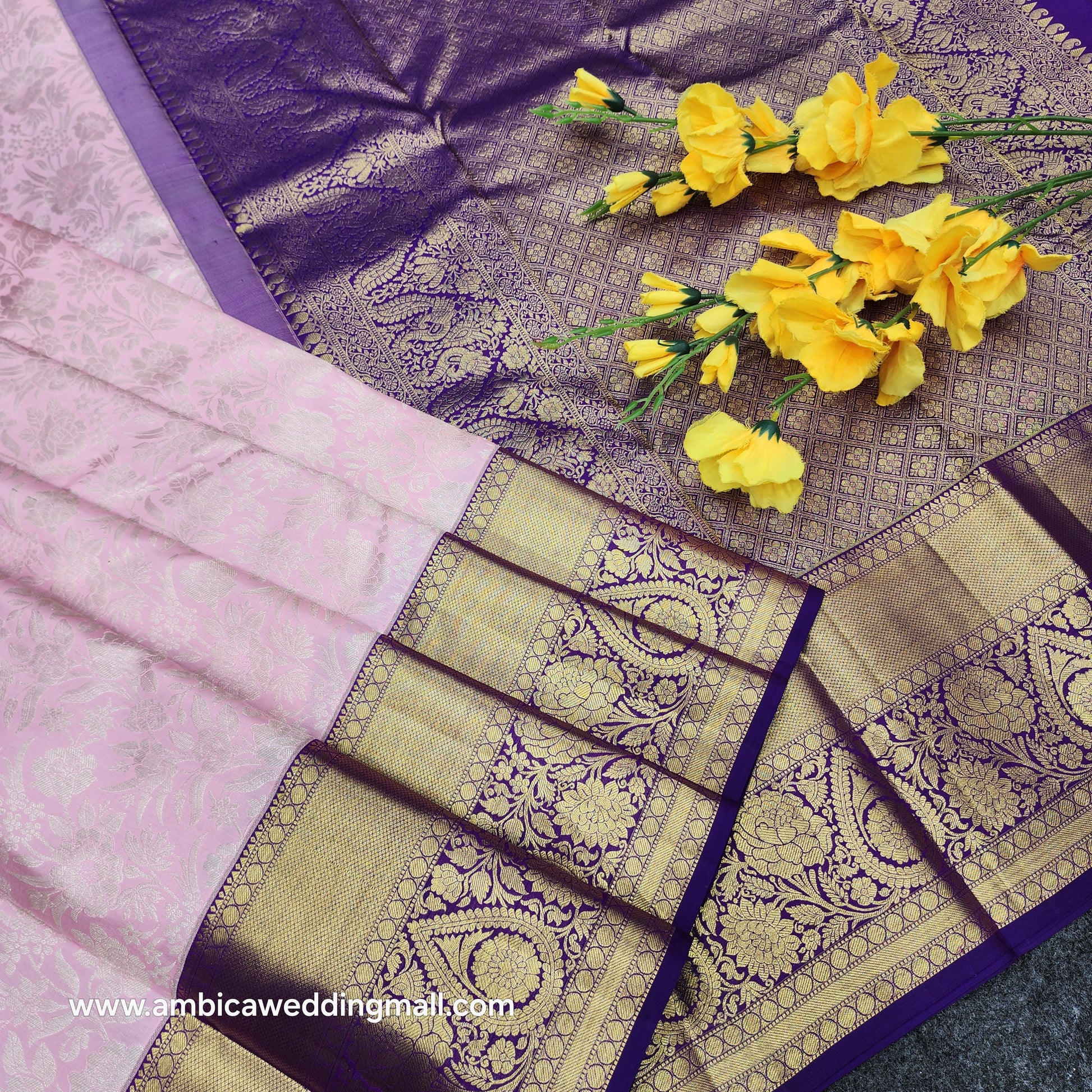 Pure Resham Bridal Kanchi Pattu Handloom Saree - Ambica Wedding Mall