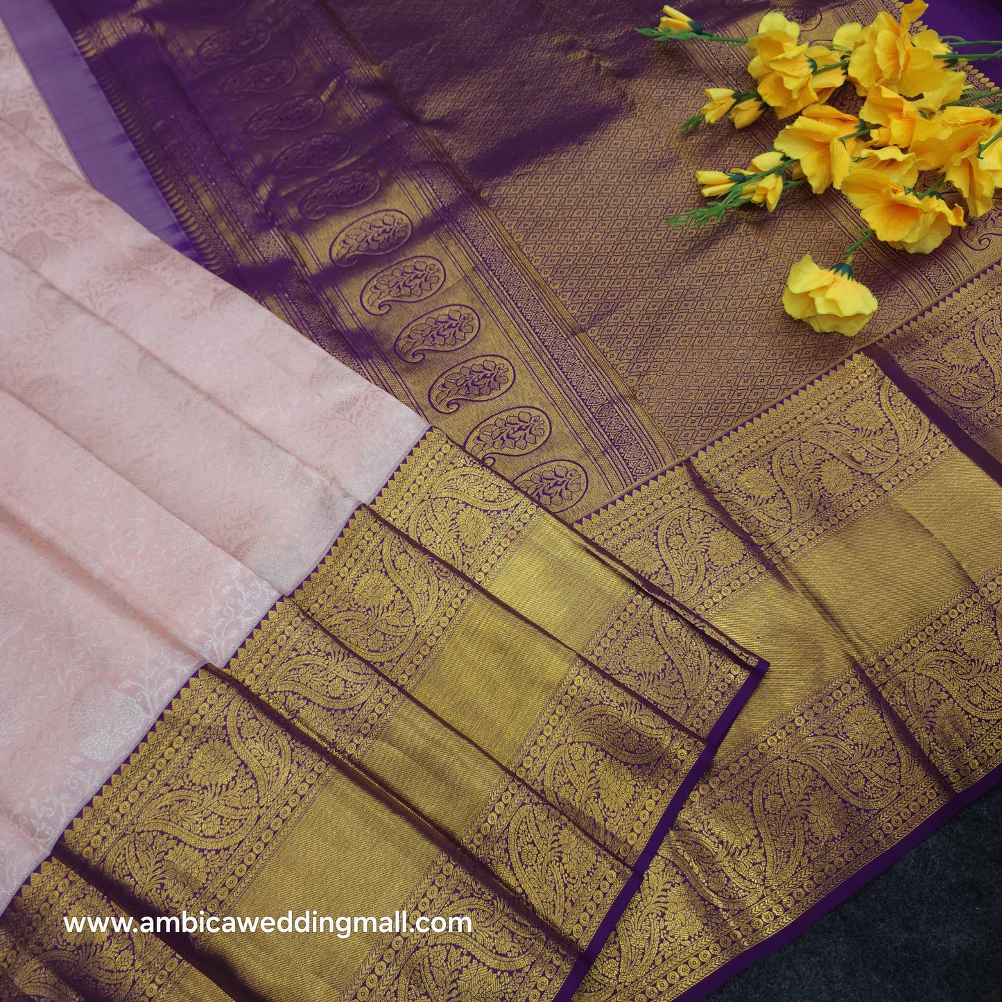 Pure Resham Bridal Kanchi Pattu Handloom Saree - Ambica Wedding Mall