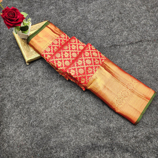 Pure Resham Bridal Kanchi Pattu Handloom Saree - Ambica Wedding Mall