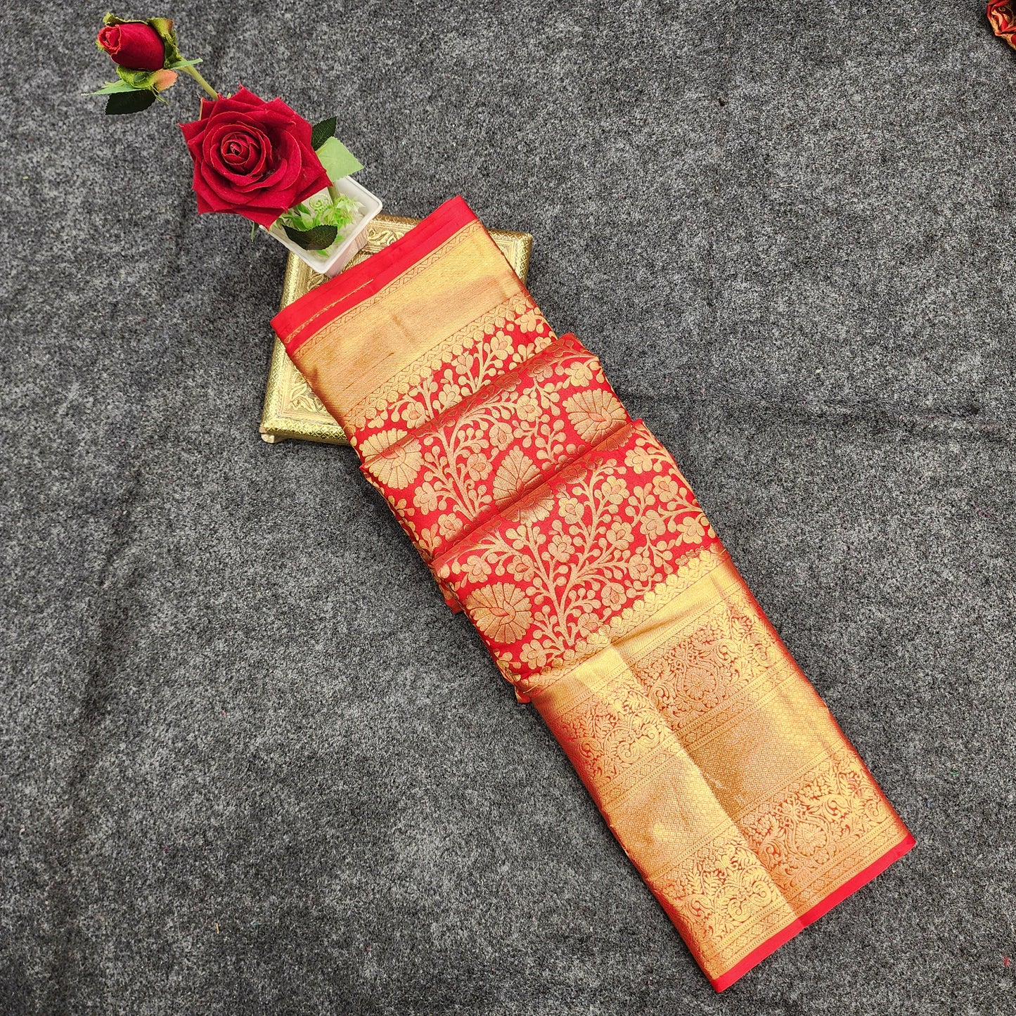 Pure Resham Bridal Kanchi Pattu Handloom Saree - Ambica Wedding Mall