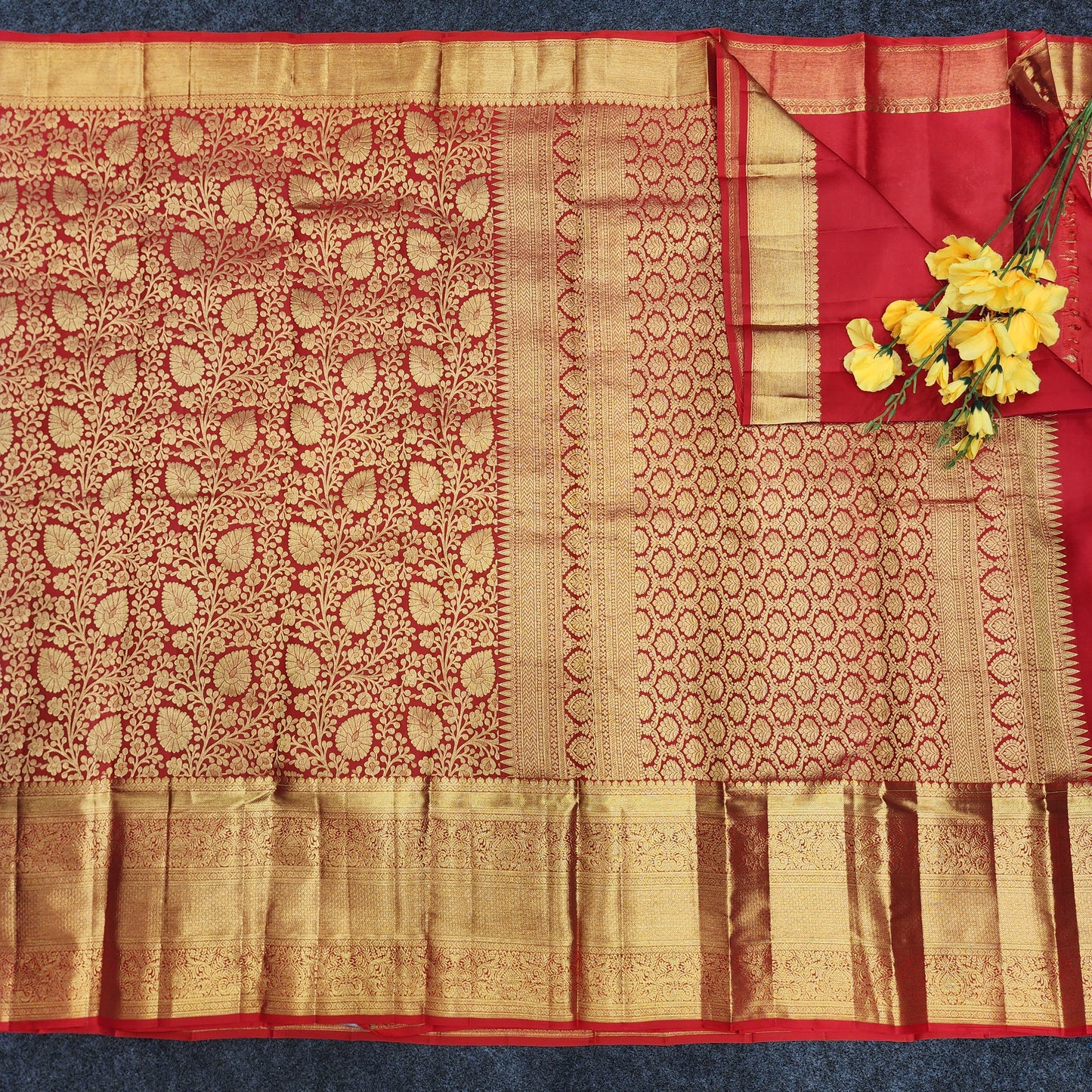 Pure Resham Bridal Kanchi Pattu Handloom Saree - Ambica Wedding Mall