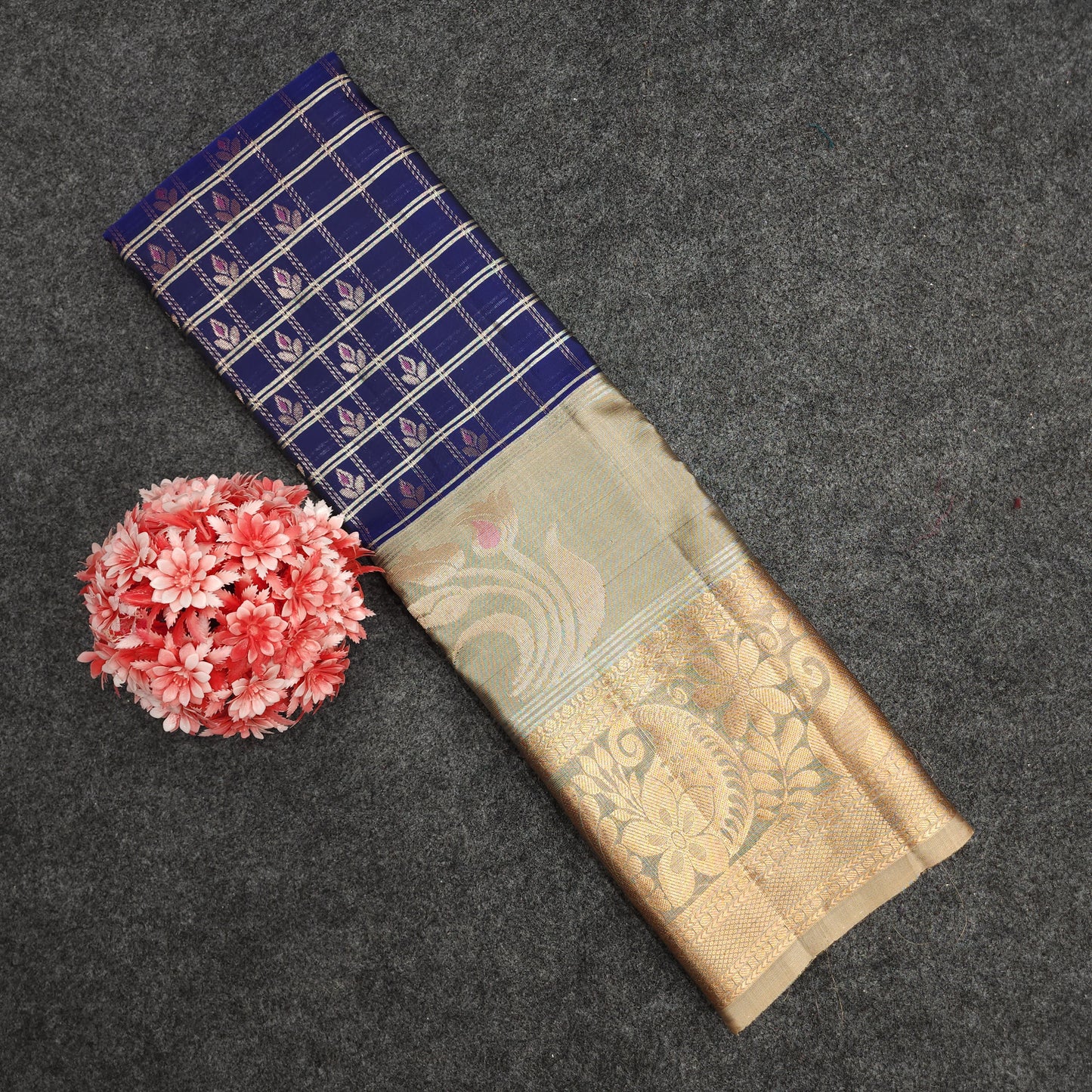 Pure Zari Handloom Kanchi Buta Saree - Ambica Wedding Mall