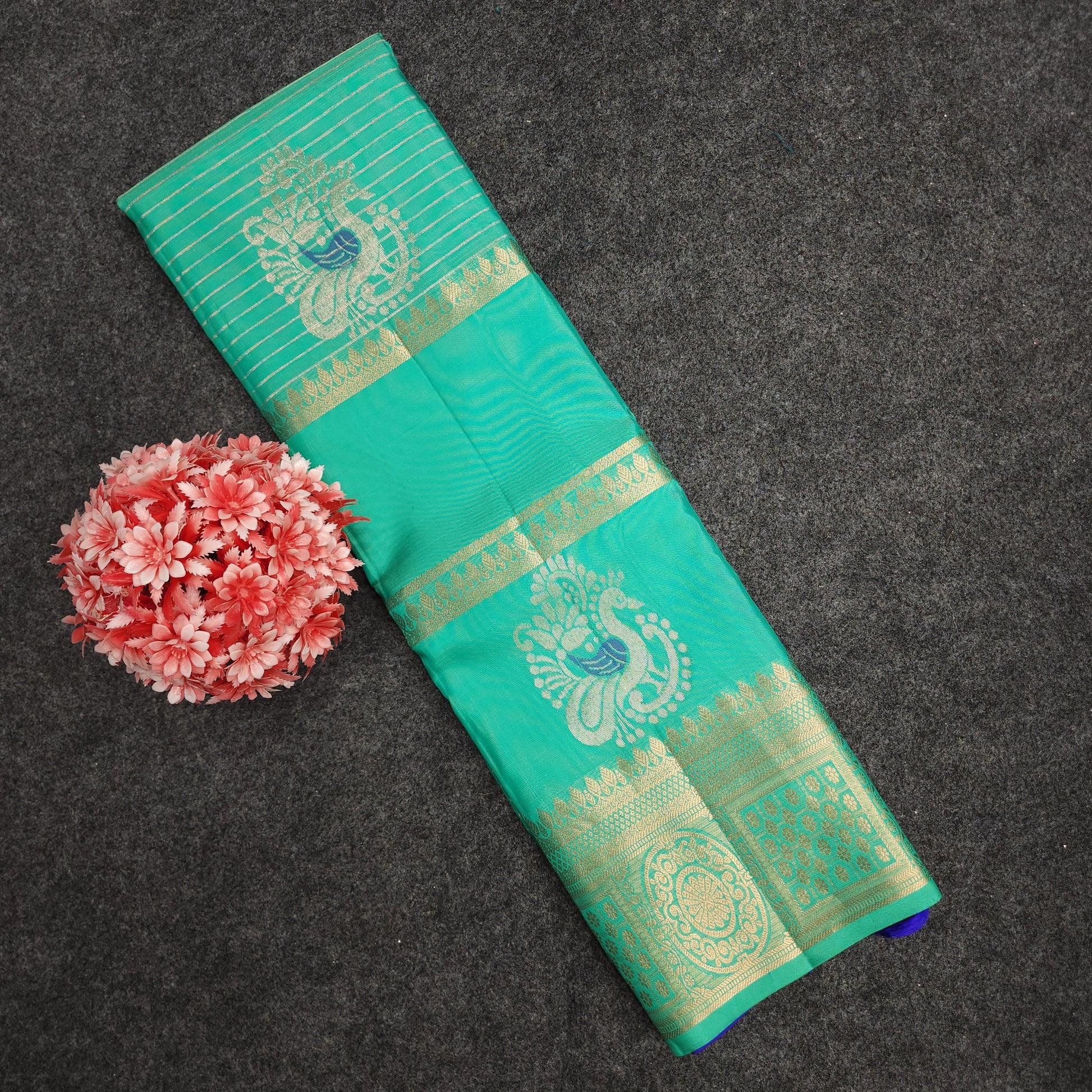 Pure Zari Handloom Kanchi Buta Saree - Ambica Wedding Mall