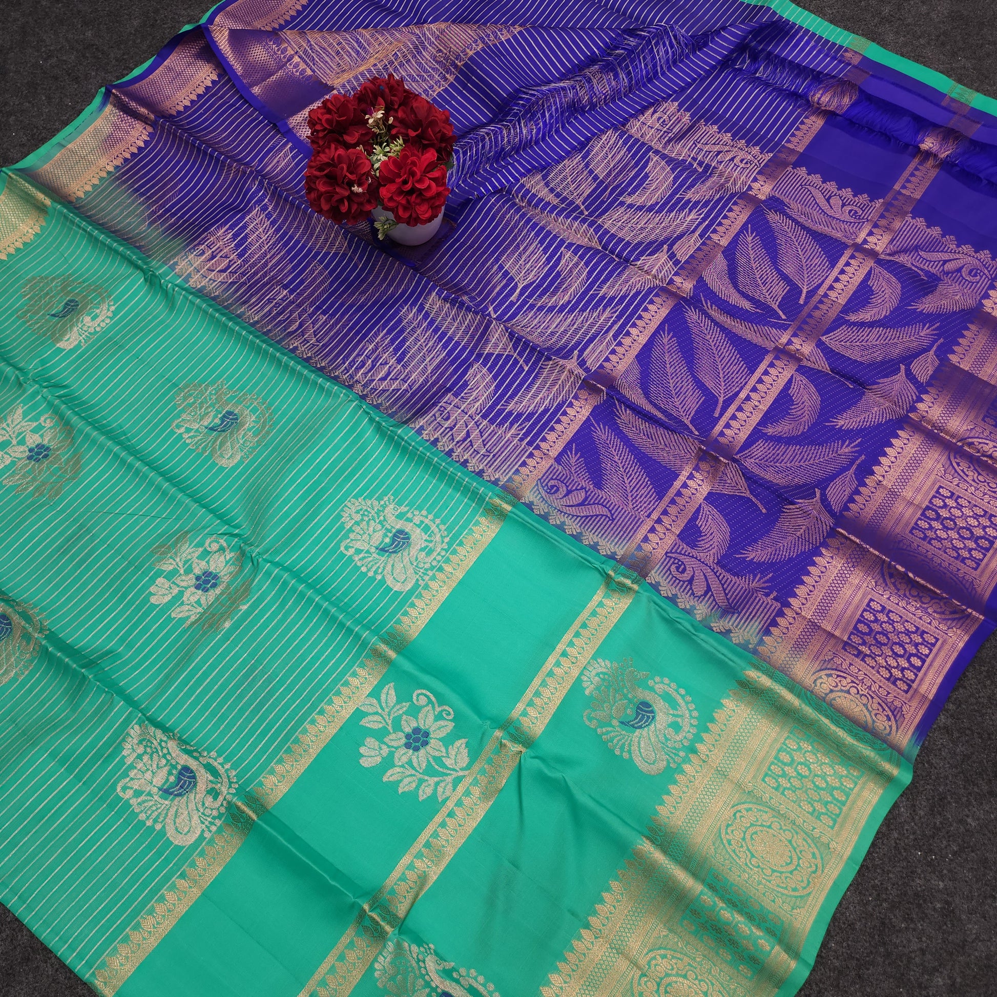 Pure Zari Handloom Kanchi Buta Saree - Ambica Wedding Mall