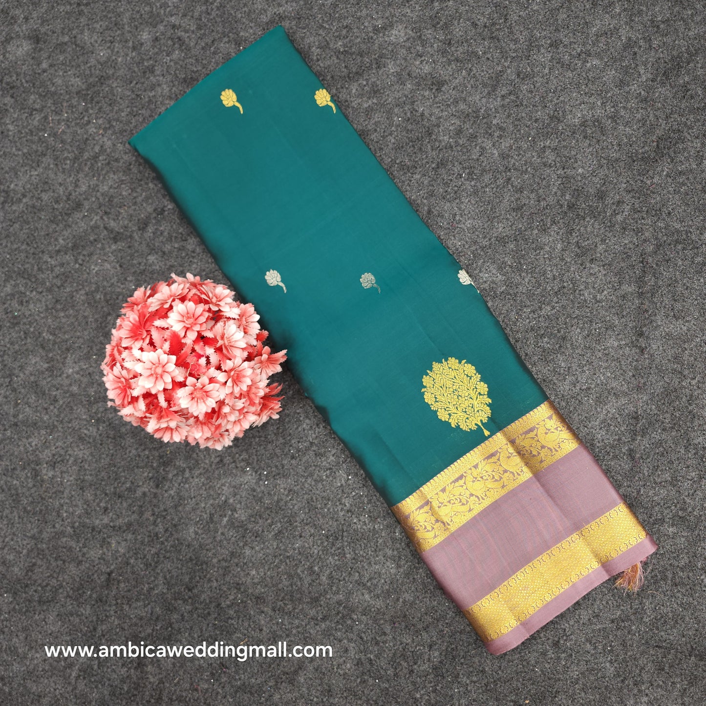 Pure Zari Handloom Kanchi Buta Saree - Ambica Wedding Mall