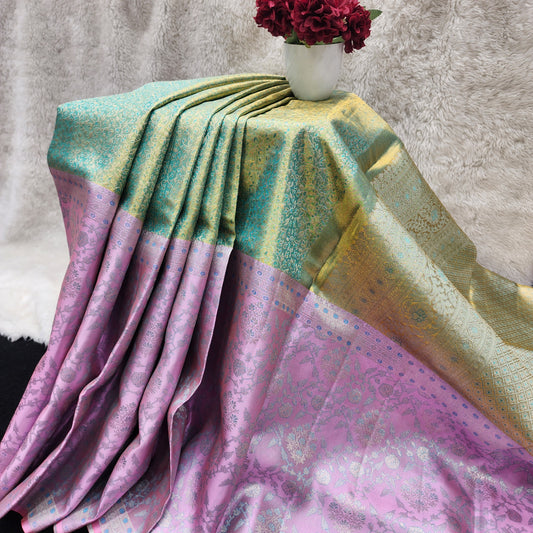 Pure Handloom Kanchi Pattu Bridal Saree - Ambica Wedding Mall
