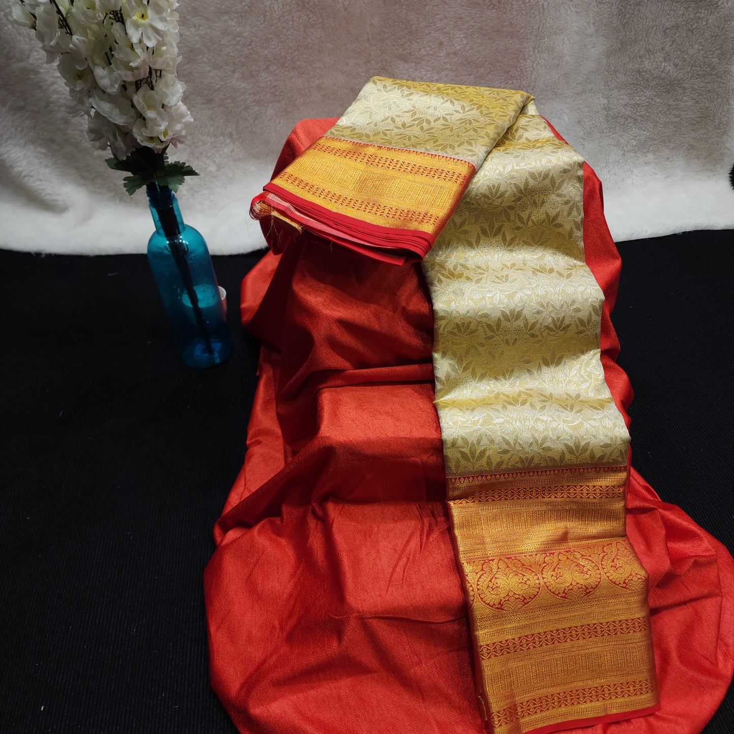 Pure Kanchi Pattu Handloom Talambralu Saree - Ambica Wedding Mall