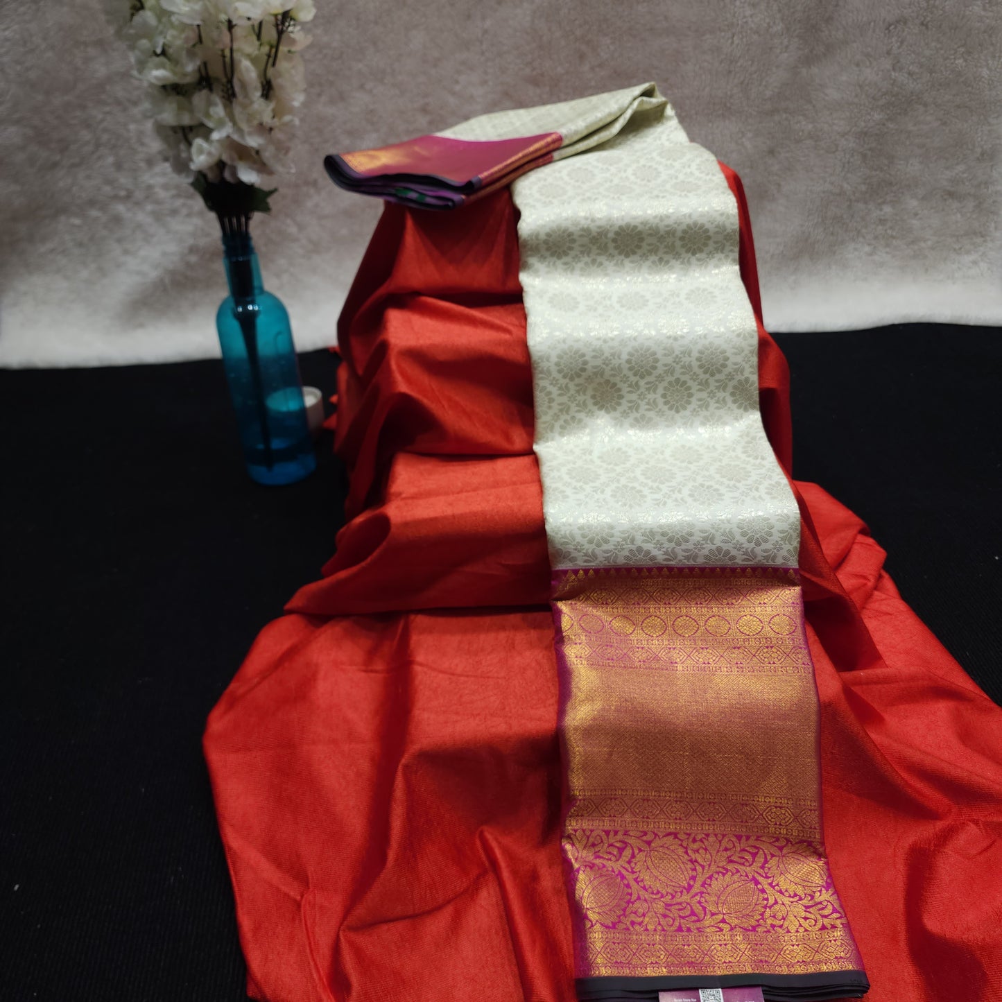 Pure Kanchi Pattu Handloom Talambralu Saree - Ambica Wedding Mall