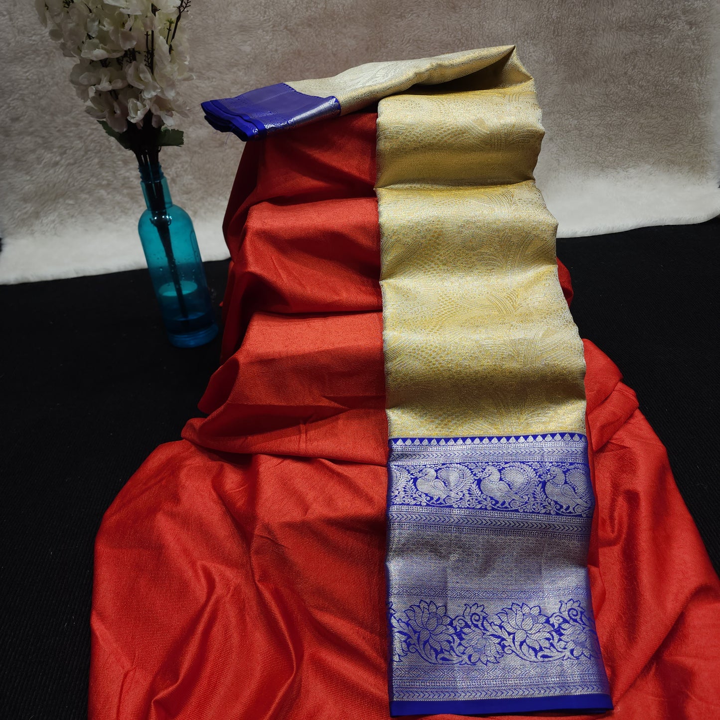 Pure Kanchi Pattu Handloom Talambralu Saree - Ambica Wedding Mall