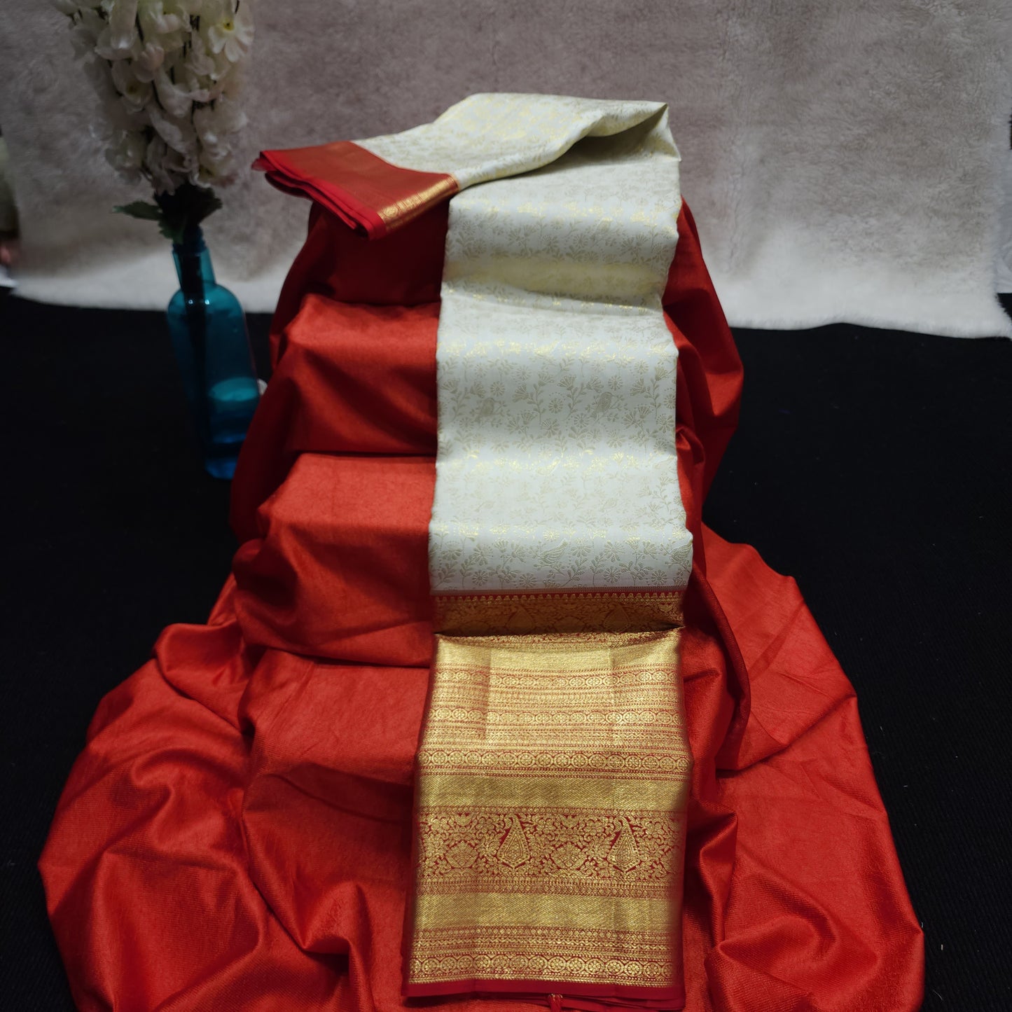Pure Kanchi Pattu Handloom Talambralu Saree - Ambica Wedding Mall