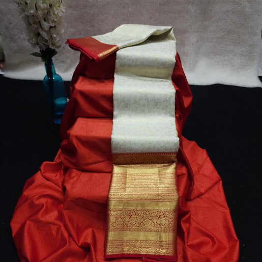 Pure Kanchi Pattu Handloom Talambralu Saree - Ambica Wedding Mall