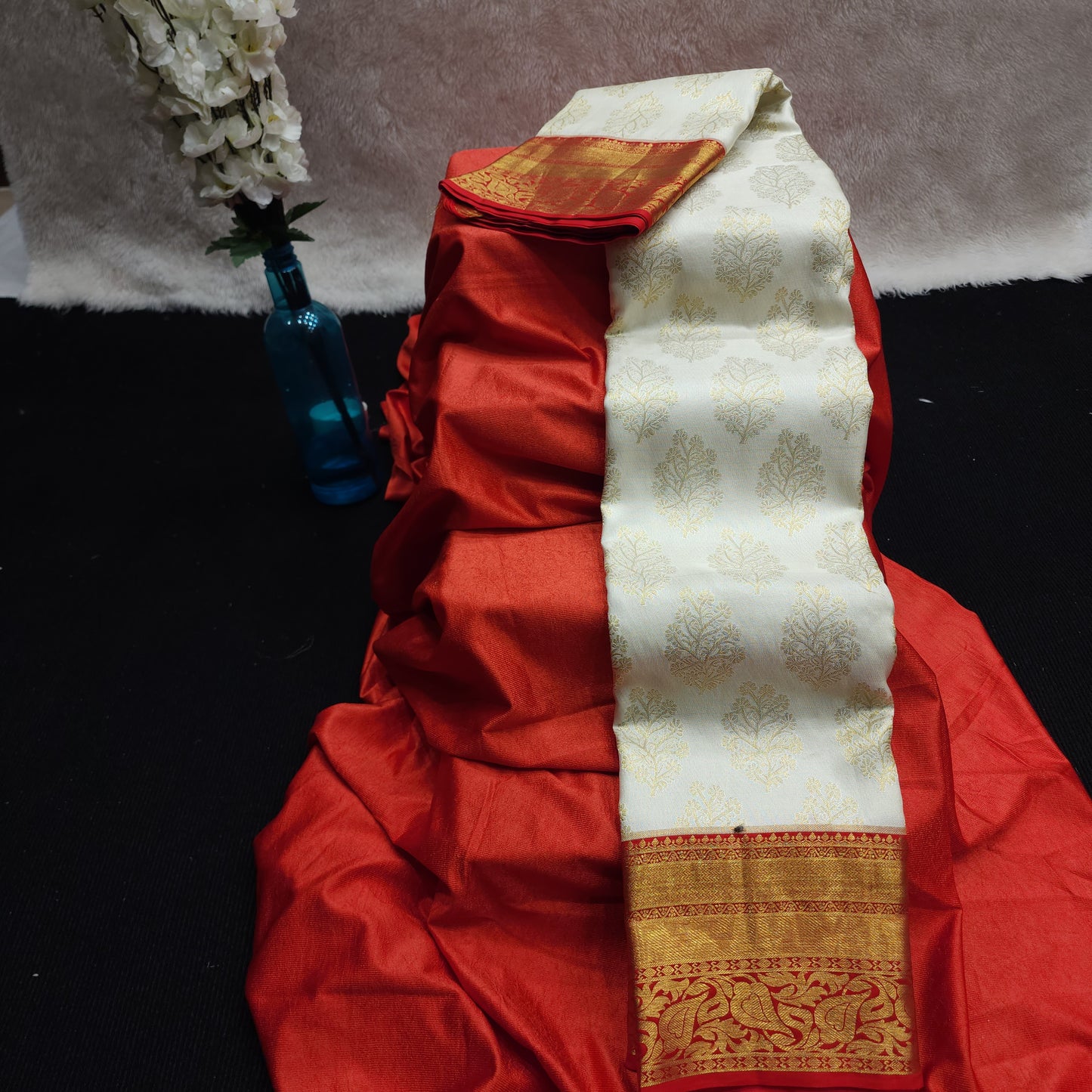 Pure Kanchi Pattu Handloom Talambralu Saree - Ambica Wedding Mall