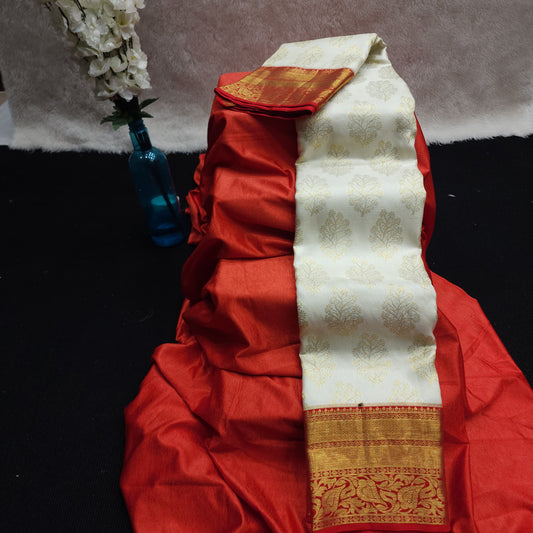 Pure Kanchi Pattu Handloom Talambralu Saree - Ambica Wedding Mall