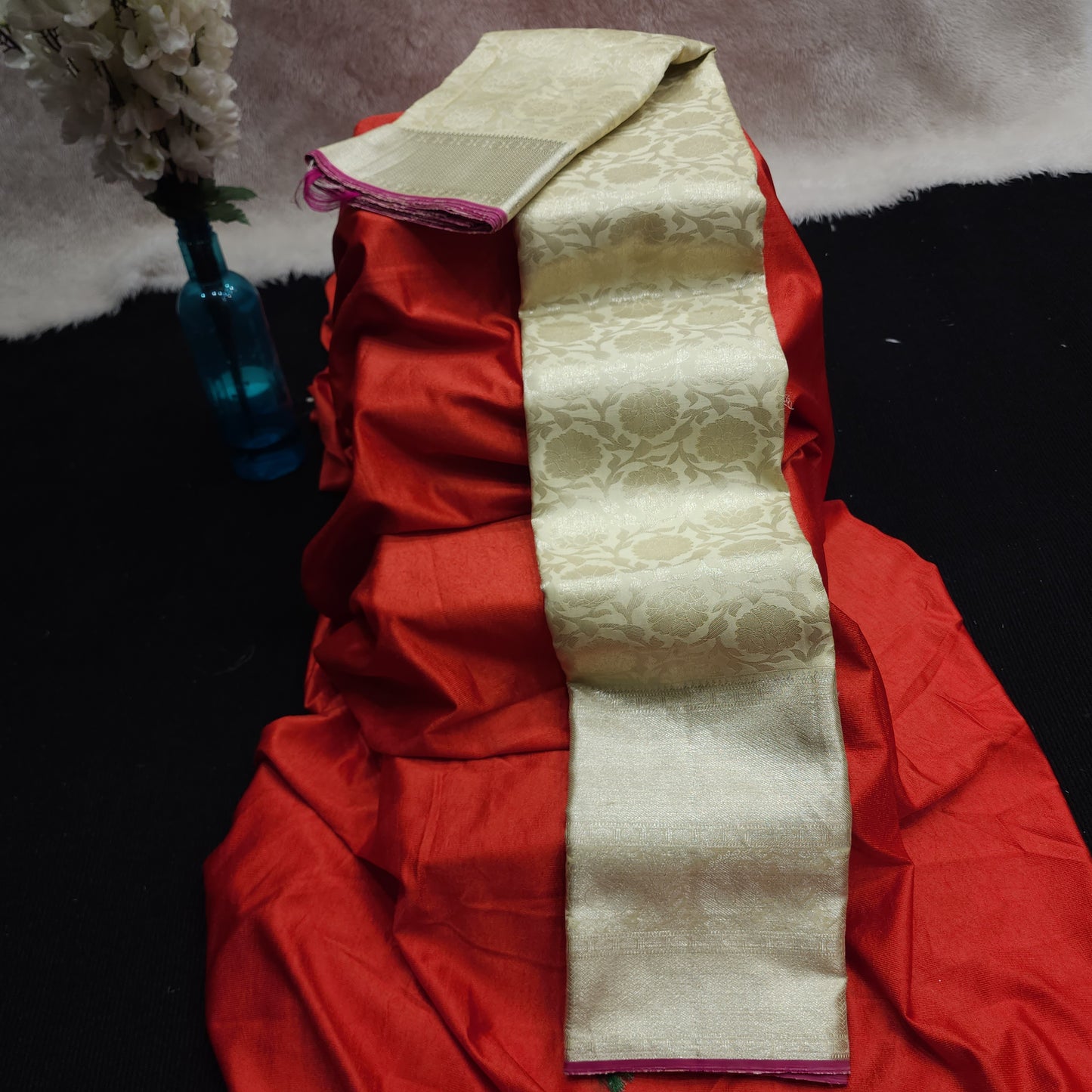 Pure Kanchi Pattu Handloom Talambralu Saree - Ambica Wedding Mall