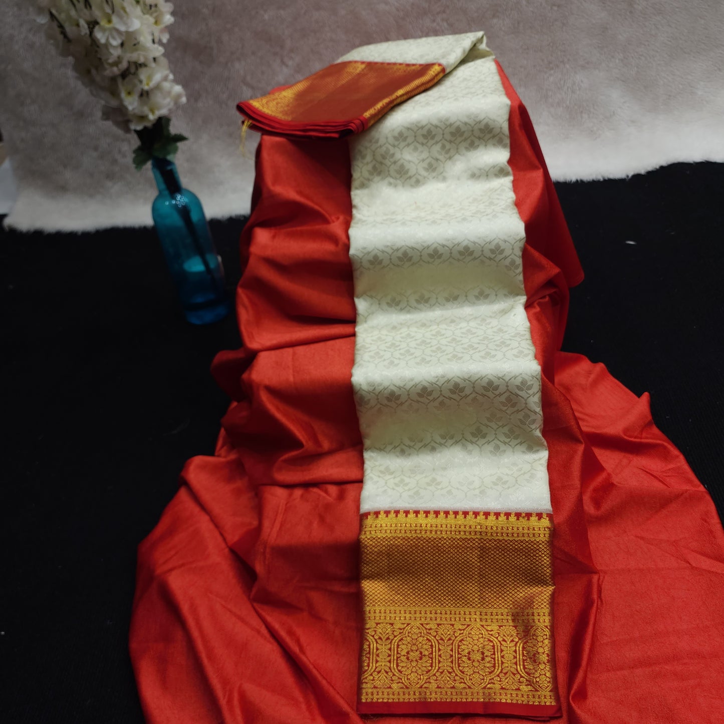 Pure Kanchi Pattu Handloom Talambralu Saree - Ambica Wedding Mall