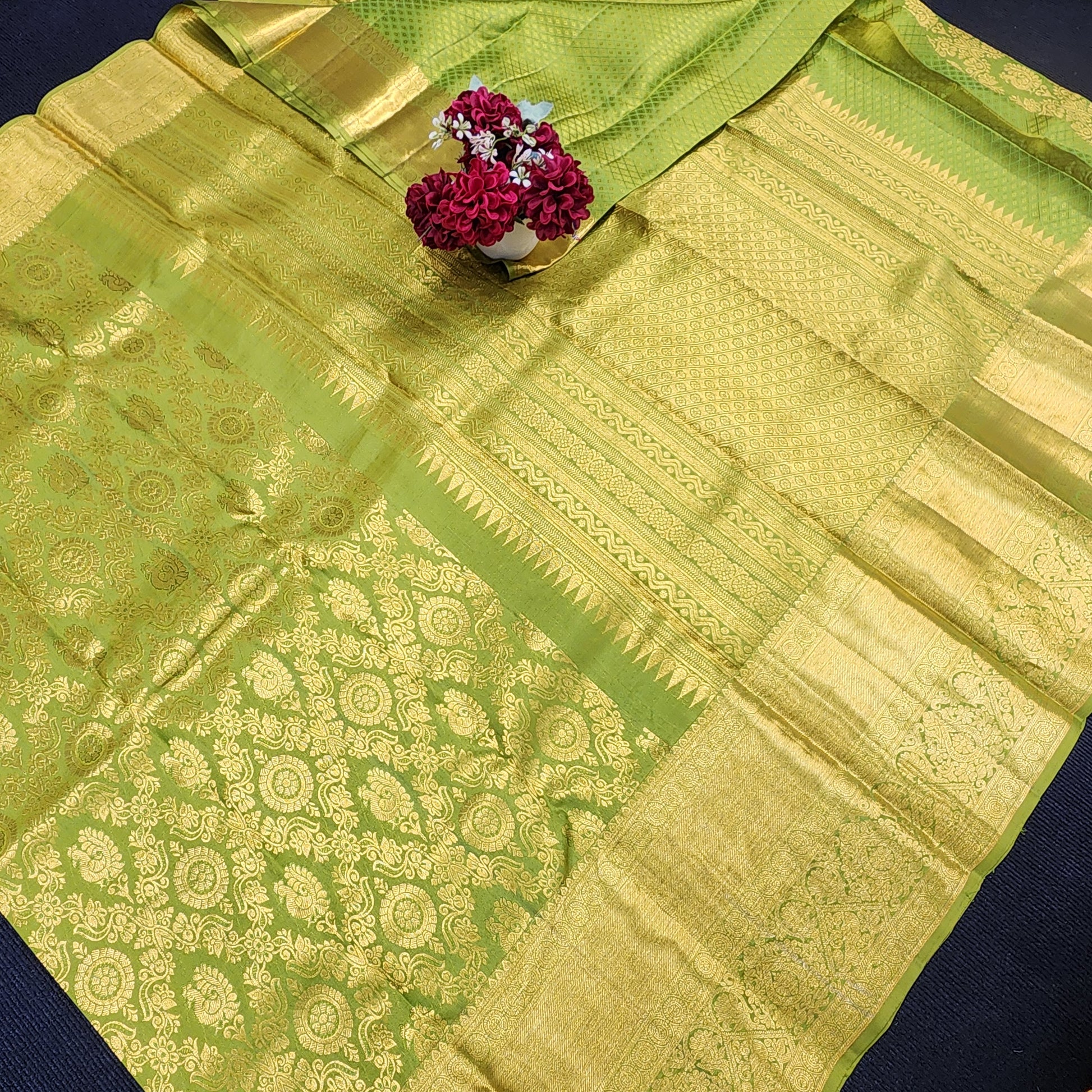 Pure Kanchi Pattu Resham self Sarees - Ambica Wedding Mall
