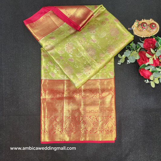 Pure tissue Bridal Kanchi Pattu Handloom Saree - Ambica Wedding Mall