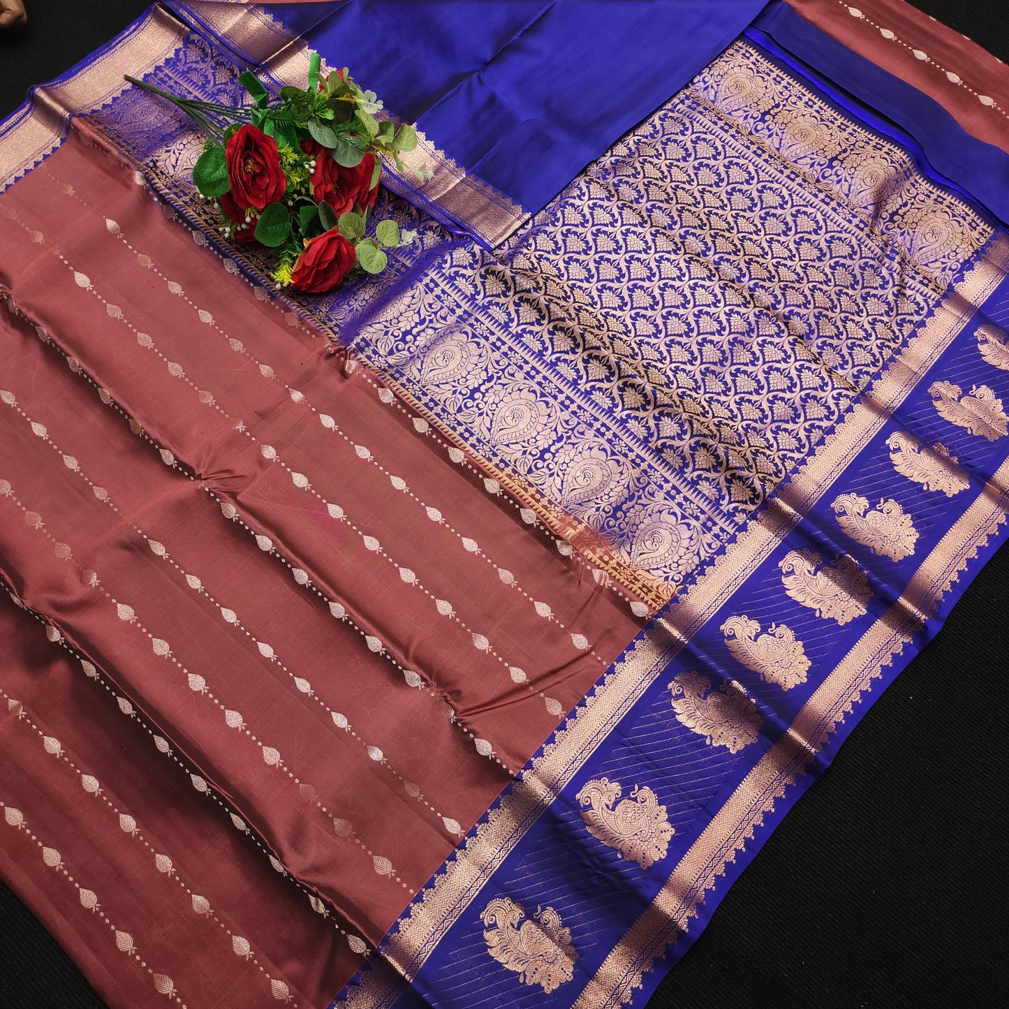 Kanchi Pattu Handloom Butta Light Weight Saree