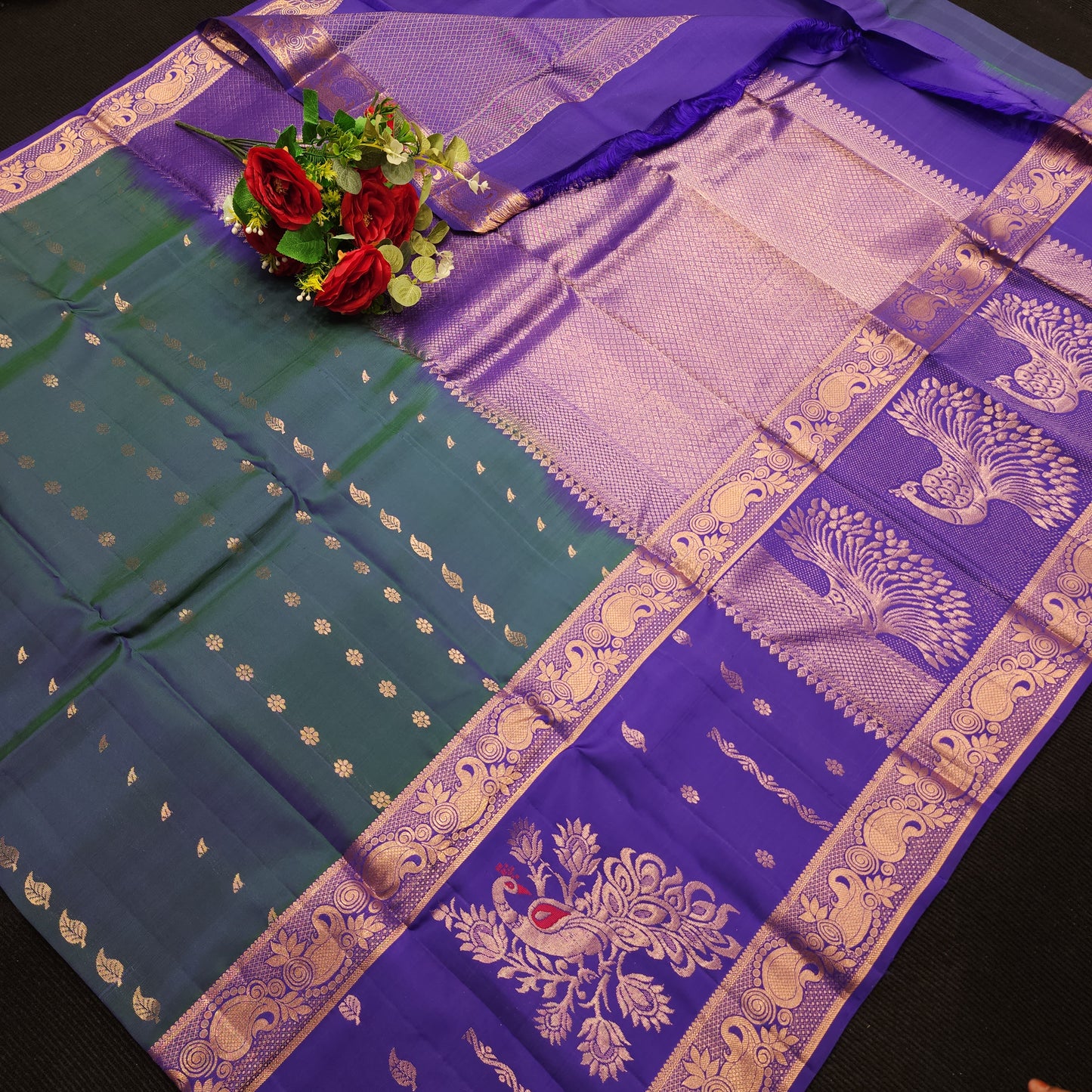 Kanchi pattu Handloom butta light weight sarees