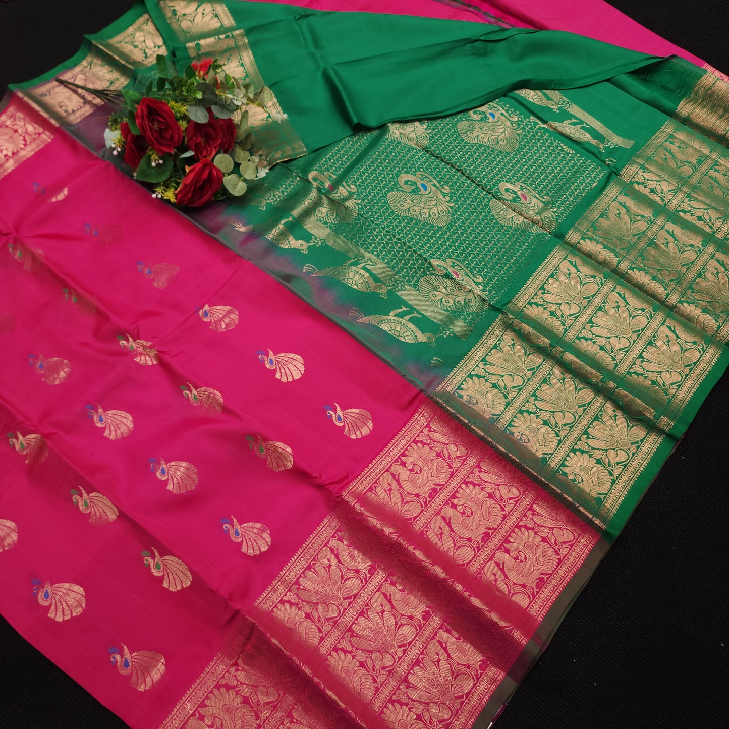 Kanchi pattu Handloom butta light weight sarees