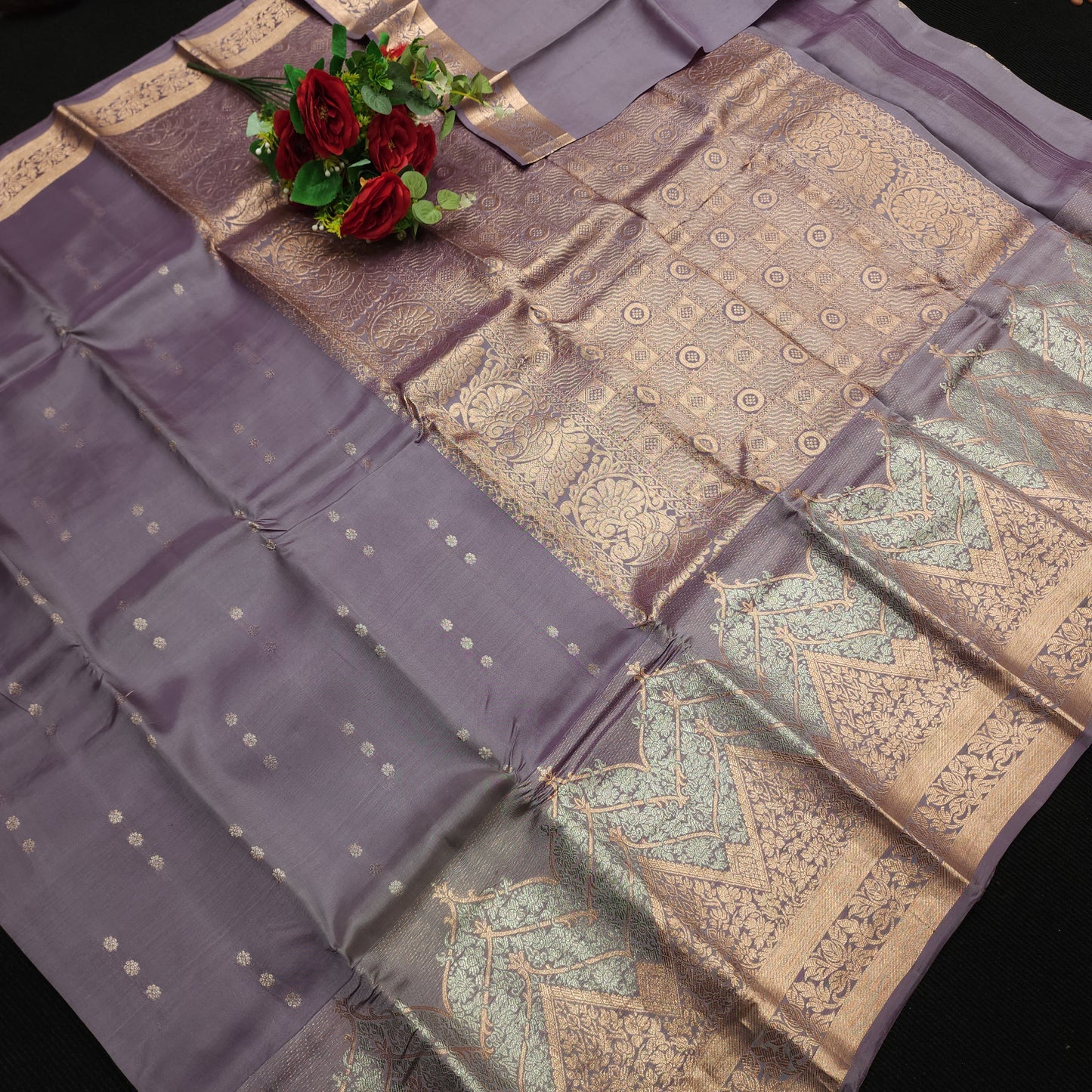 Kanchi pattu Handloom butta light weight sarees