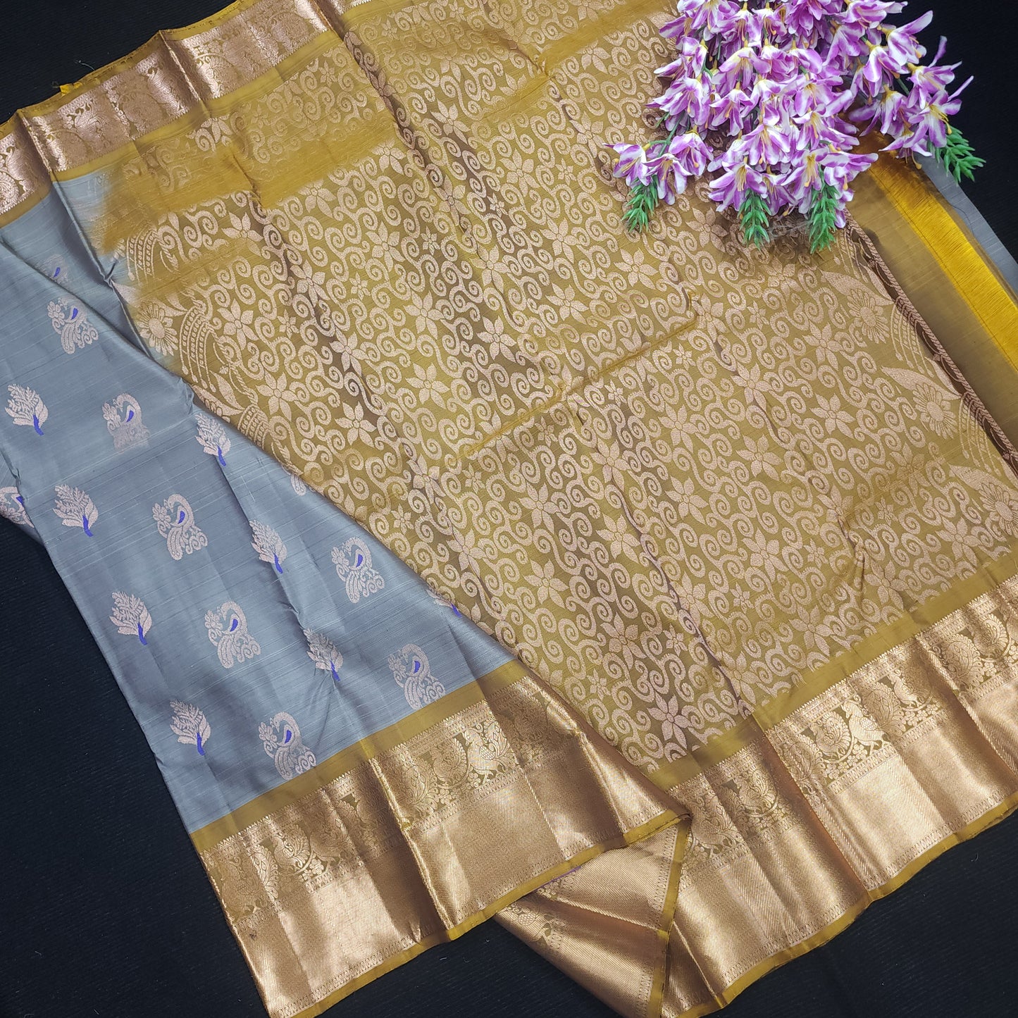 Kanchi Pattu Handloom Butta Saree