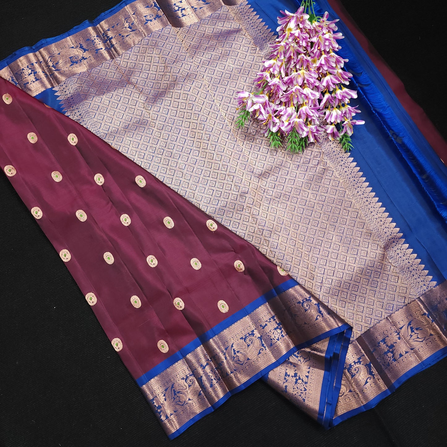 Kanchi Pattu Handloom Butta Saree