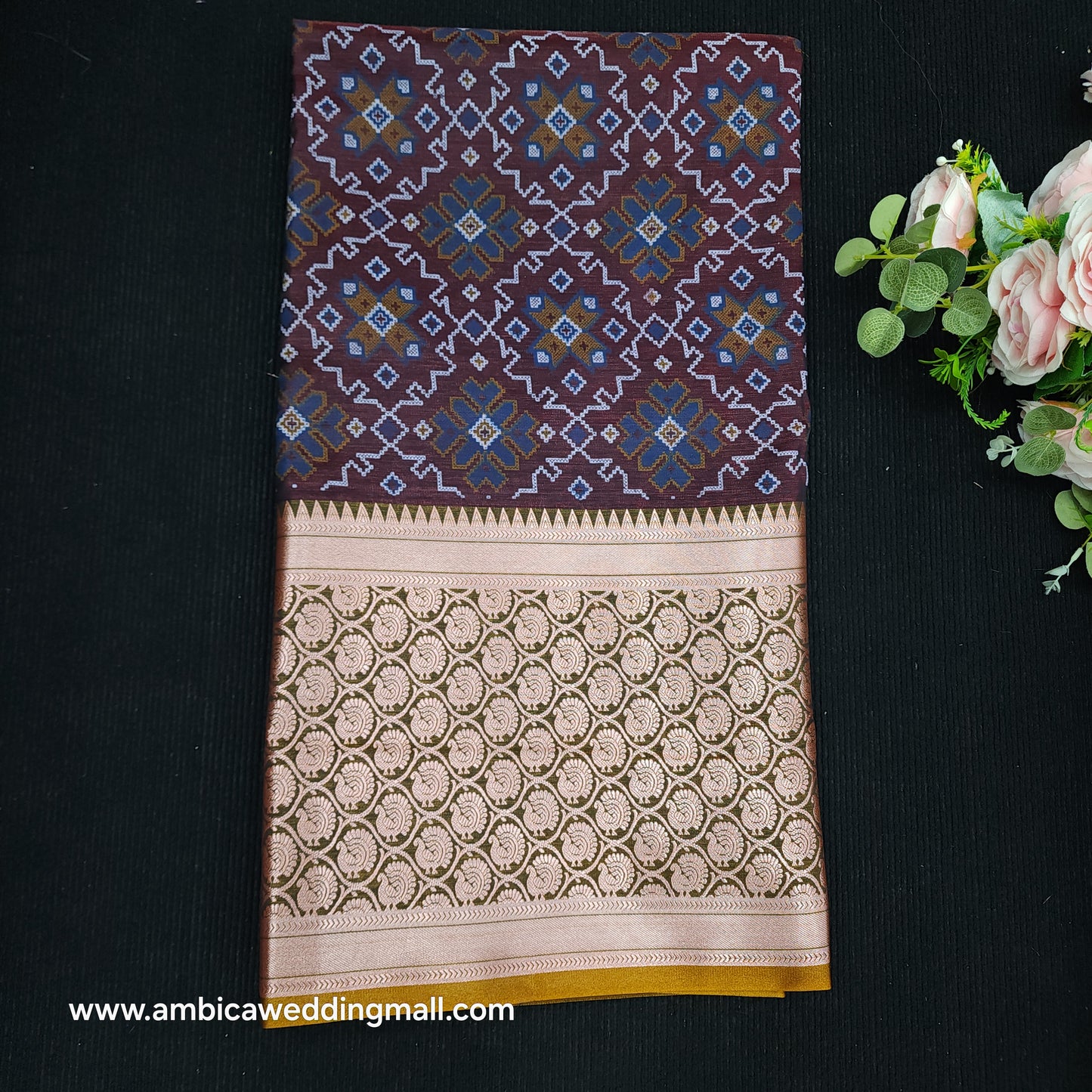Ikkath print Visiri Silk Saree V990
