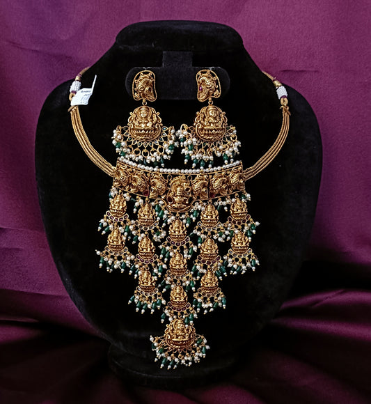 Beautiful antique temple jewellery - Ambica Wedding Mall