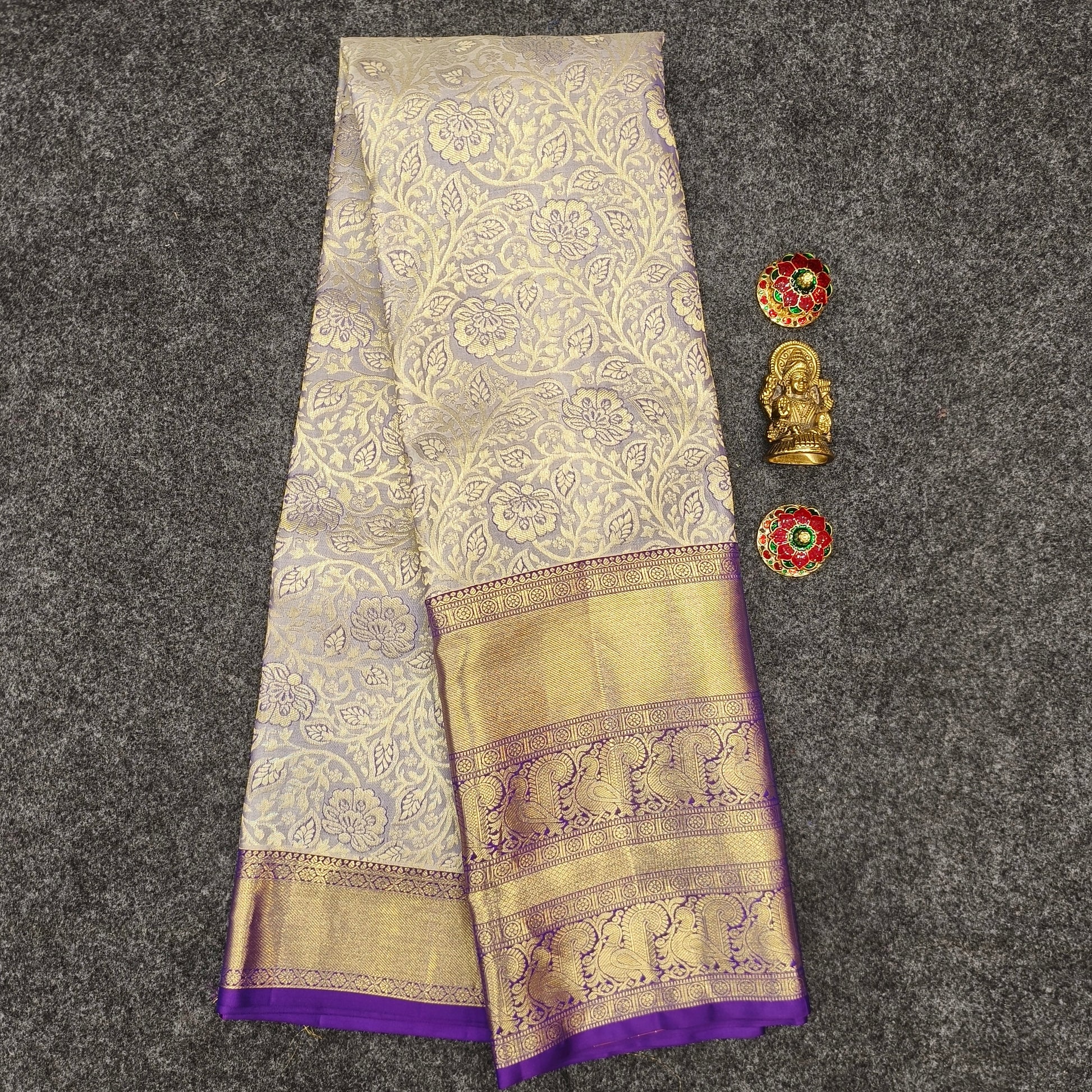 ✨Pure Resham Bridal Kanchi Pattu Handloom Saree - Ambica Wedding Mall